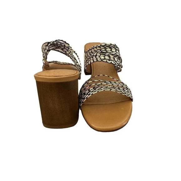 Madewell Women's Leather Snakeskin Embossed‎ Slip On Meg Slide Size 10 - Picture 3 of 5